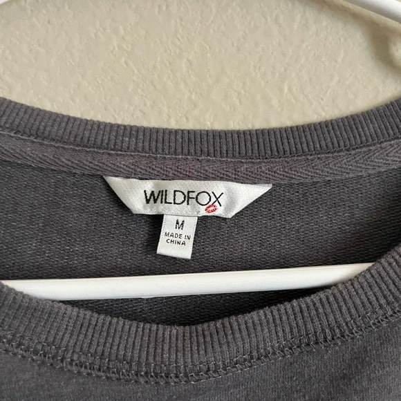 Wildfox "Easy Does It" sweatshirt gray charcoal rainbow graphic size medium - Picture 5 of 6